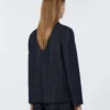 Einreihige Stretch-Jeansjacke, ultramarinblau