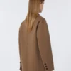 Einreihige Wolle-Jacke aus doppelseitigem Stoff, kamelfarben Einreihige Wolle-Jacke aus doppelseitigem Stoff, kamelfarben