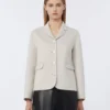 Einreihige Wolljacke, elfenbeinfarben Einreihige Wolljacke, elfenbeinfarben