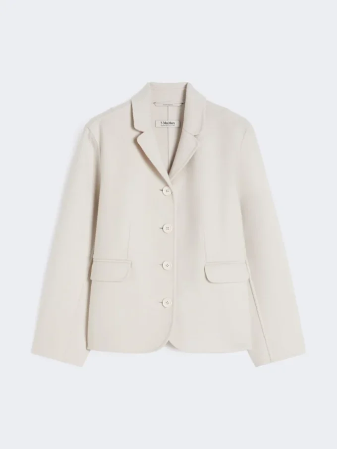 Einreihige Wolljacke, elfenbeinfarben Einreihige Wolljacke, elfenbeinfarben