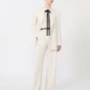 Einreihiger Blazer aus Cady, beige Einreihiger Blazer aus Cady, beige