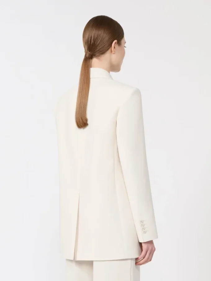 Einreihiger Blazer aus Cady, beige Einreihiger Blazer aus Cady, beige