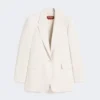 Einreihiger Blazer aus Cady, beige Einreihiger Blazer aus Cady, beige