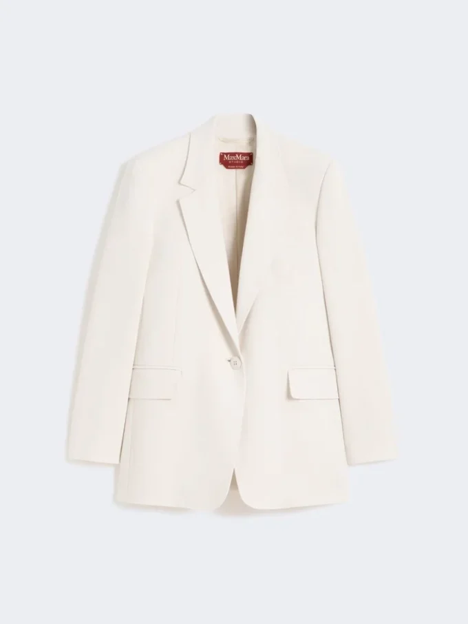 Einreihiger Blazer aus Cady, beige Einreihiger Blazer aus Cady, beige