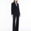 Einreihiger Blazer aus Cady, marineblau