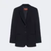 Einreihiger Blazer aus Cady, marineblau
