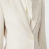 Einreihiger Blazer aus Piqua-Jersey, elfenbeinfarben Einreihiger Blazer aus Piqua-Jersey, elfenbeinfarben