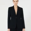 Einreihiger Blazer aus Piqua-Jersey, ultramarinblau Einreihiger Blazer aus Piqua-Jersey, ultramarinblau