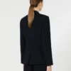 Einreihiger Blazer aus Piqua-Jersey, ultramarinblau Einreihiger Blazer aus Piqua-Jersey, ultramarinblau