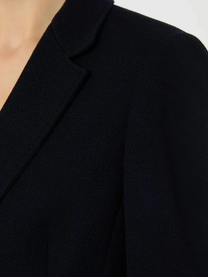 Einreihiger Blazer aus Piqua-Jersey, ultramarinblau Einreihiger Blazer aus Piqua-Jersey, ultramarinblau