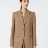 Einreihiger Blazer aus Wollstoff, haselnussbraun Einreihiger Blazer aus Wollstoff, haselnussbraun