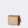 Extra kleine Tasche aus Baumwolljacquard, haselnussbraun
