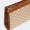 Extra kleine Tasche aus Baumwolljacquard, haselnussbraun