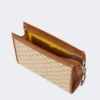 Extra kleine Tasche aus Baumwolljacquard, haselnussbraun