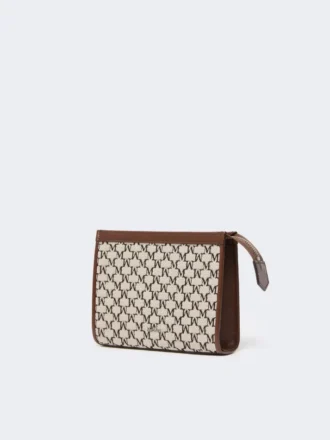 Extra kleine Tasche aus Baumwolljacquard, schwarz