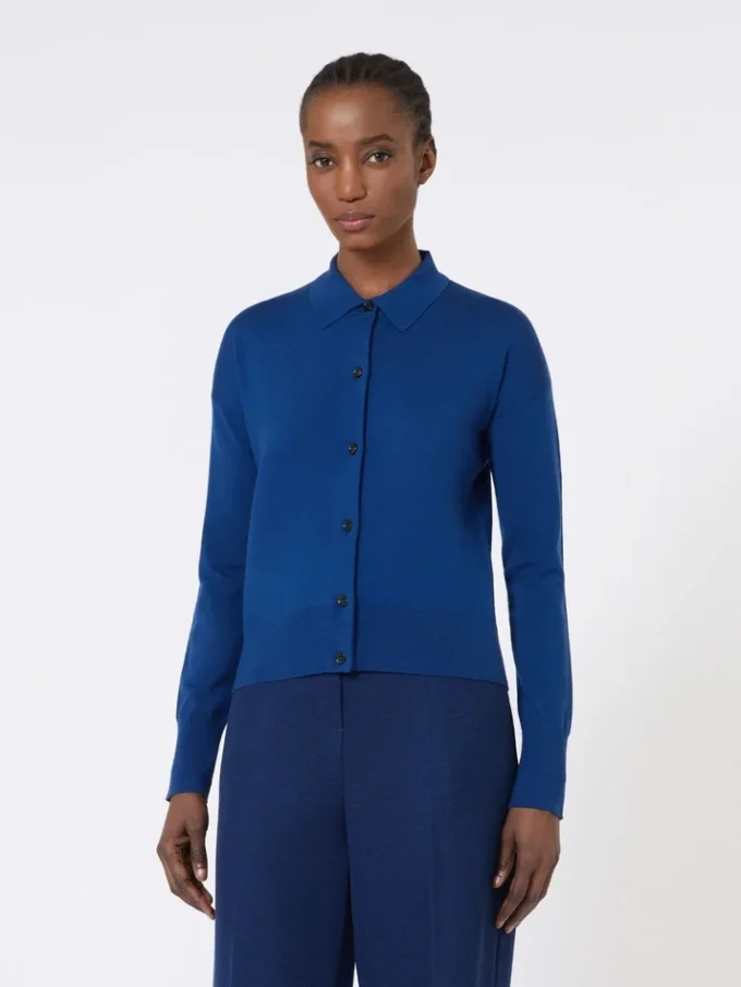 Femininer Wollcardigan, China-Blau Femininer Wollcardigan, China-Blau