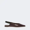 Flache Slingbacks aus Nappaleder, bordeauxrot Flache Slingbacks aus Nappaleder, bordeauxrot