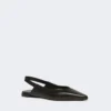 Flache Slingbacks aus Nappaleder, schwarz Flache Slingbacks aus Nappaleder, schwarz