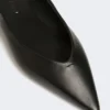 Flache Slingbacks aus Nappaleder, schwarz Flache Slingbacks aus Nappaleder, schwarz