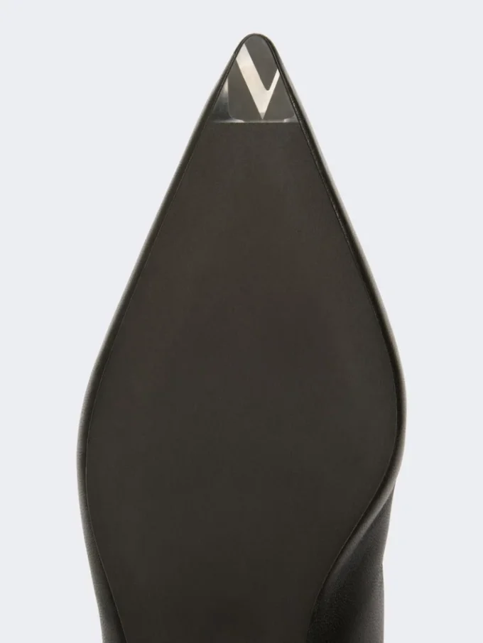 Flache Slingbacks aus Nappaleder, schwarz Flache Slingbacks aus Nappaleder, schwarz