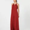 Fließender Jumpsuit aus Envers-Satin, rot Fließender Jumpsuit aus Envers-Satin, rot