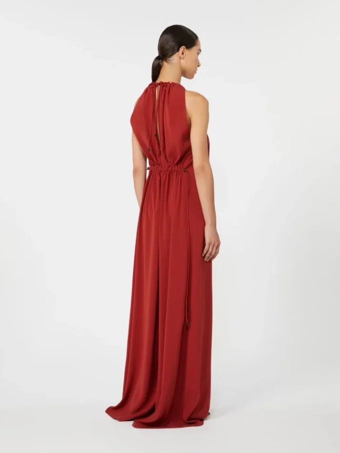 Fließender Jumpsuit aus Envers-Satin, rot Fließender Jumpsuit aus Envers-Satin, rot