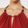 Fließender Jumpsuit aus Envers-Satin, rot Fließender Jumpsuit aus Envers-Satin, rot