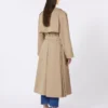 Fließender Trenchcoat aus Baumwolle und Nylon, haselnussbraun Fließender Trenchcoat aus Baumwolle und Nylon, haselnussbraun