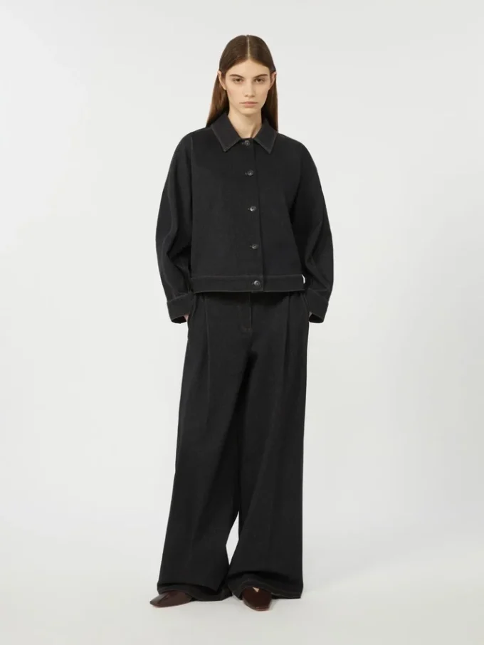 Fünf-Taschen-Hose aus Jersey in Denim-Optik, ultramarinblau