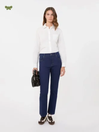 Fünf-Taschen-Jeans aus Stretch-Denim, marineblau