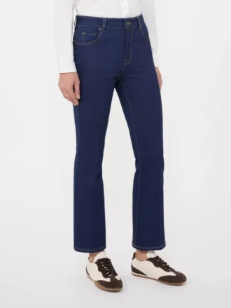 Fünf-Taschen-Jeans aus Stretch-Denim, marineblau