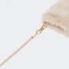 Fäustlinge aus Alpaka und Teddy-Wollstoff, beige Fäustlinge aus Alpaka und Teddy-Wollstoff, beige