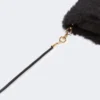 Fäustlinge aus Alpaka- und Woll-Teddy-Stoff, schwarz Fäustlinge aus Alpaka- und Woll-Teddy-Stoff, schwarz