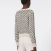 Gemusterte Strickjacke aus Wolle und Kaschmir, beige Gemusterte Strickjacke aus Wolle und Kaschmir, beige
