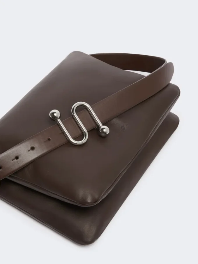 Gepolsterte Soffy-Tasche aus Nappaleder, kakao Gepolsterte Soffy-Tasche aus Nappaleder, kakao