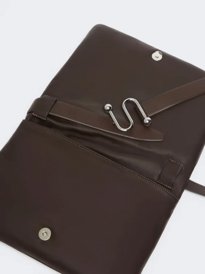 Gepolsterte Soffy-Tasche aus Nappaleder, kakao Gepolsterte Soffy-Tasche aus Nappaleder, kakao