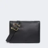 Gepolsterte Soffy-Tasche aus Nappaleder, schwarz Gepolsterte Soffy-Tasche aus Nappaleder, schwarz