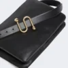 Gepolsterte Soffy-Tasche aus Nappaleder, schwarz Gepolsterte Soffy-Tasche aus Nappaleder, schwarz