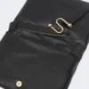 Gepolsterte Soffy-Tasche aus Nappaleder, schwarz Gepolsterte Soffy-Tasche aus Nappaleder, schwarz
