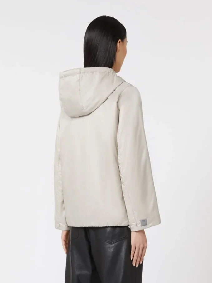 Gepolsterte, wasserabweisende Canvas-Kapuzenjacke, beige Gepolsterte, wasserabweisende Canvas-Kapuzenjacke, beige