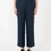 Gerade geschnittene Hose aus Leinen im Korbgeflecht-Look, mitternachtsblau Gerade geschnittene Hose aus Leinen im Korbgeflecht-Look, mitternachtsblau