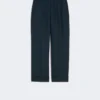 Gerade geschnittene Hose aus Leinen im Korbgeflecht-Look, mitternachtsblau Gerade geschnittene Hose aus Leinen im Korbgeflecht-Look, mitternachtsblau