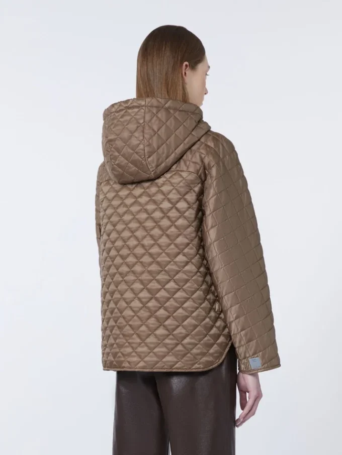 Gesteppte, wasserabweisende, gefütterte Jacke aus Canvas, tabakfarben Gesteppte, wasserabweisende, gefütterte Jacke aus Canvas, tabakfarben