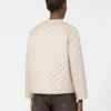 Gesteppte, wasserabweisende Rundhalsjacke aus Canvas, natur Gesteppte, wasserabweisende Rundhalsjacke aus Canvas, natur