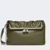 Glänzende Pasticcino-Tasche aus Nappaleder, dunkelgrün Glänzende Pasticcino-Tasche aus Nappaleder, dunkelgrün