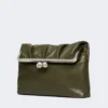Glänzende Pasticcino-Tasche aus Nappaleder, dunkelgrün Glänzende Pasticcino-Tasche aus Nappaleder, dunkelgrün