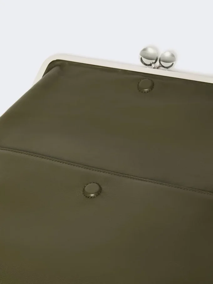 Glänzende Pasticcino-Tasche aus Nappaleder, dunkelgrün Glänzende Pasticcino-Tasche aus Nappaleder, dunkelgrün