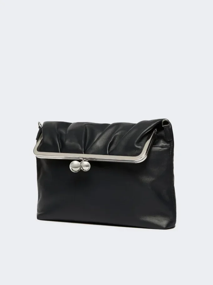 Glänzende Pasticcino-Tasche aus Nappaleder, ultramarinblau