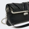 Glänzende Pasticcino-Tasche aus Nappaleder, ultramarinblau