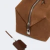 Große Boston-Tasche aus Nubukleder, dunkelbraun Große Boston-Tasche aus Nubukleder, dunkelbraun
